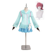 Overwatch Kiriko Blue Raincoat Skirt Set Outfits Cosplay Costume Carnival Suit